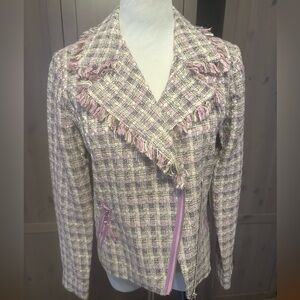 Forever 21 Tweed Jacket with Fringe Detail, size S NWT